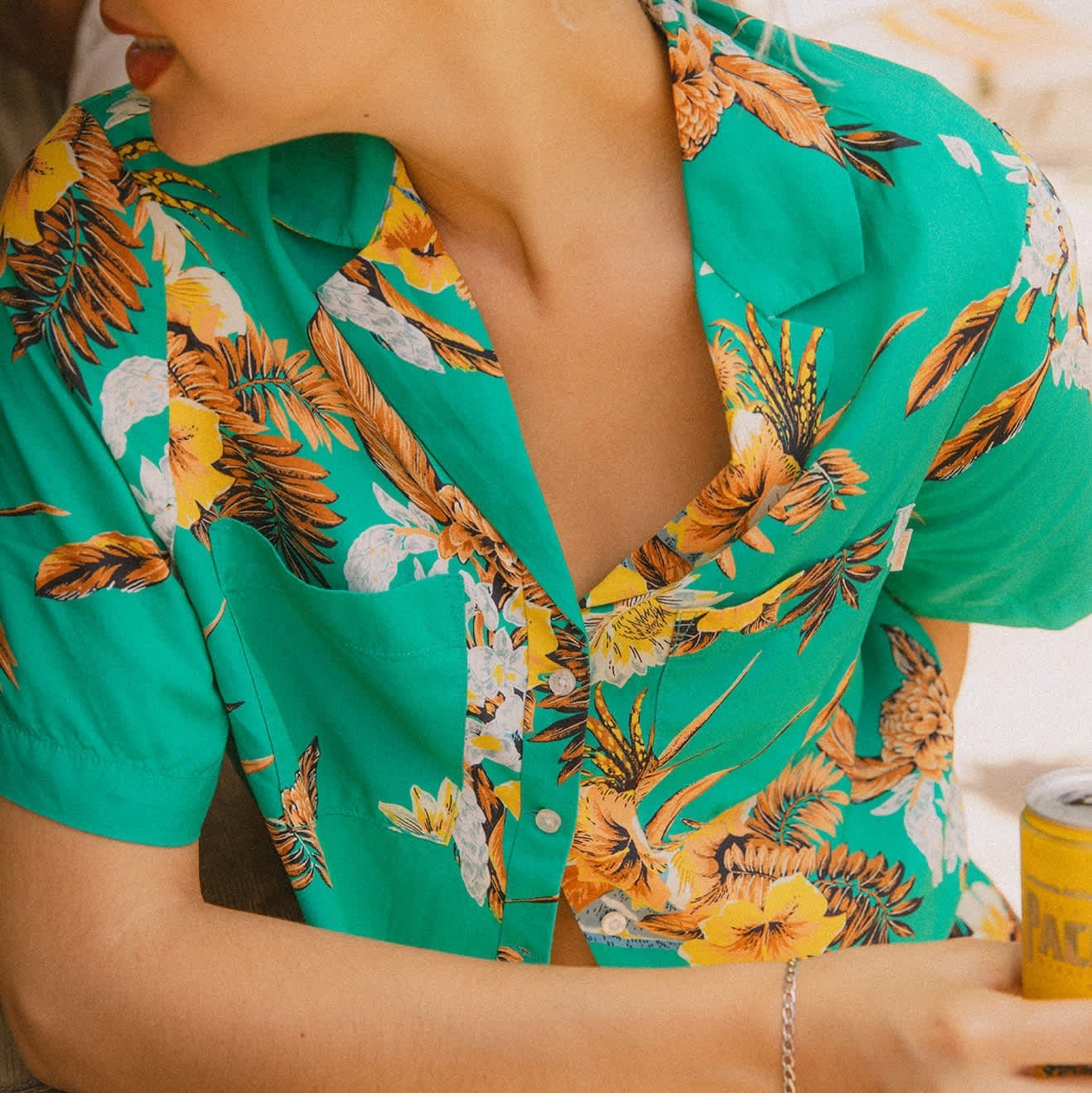 Campos Shirt - Retro Green Floral