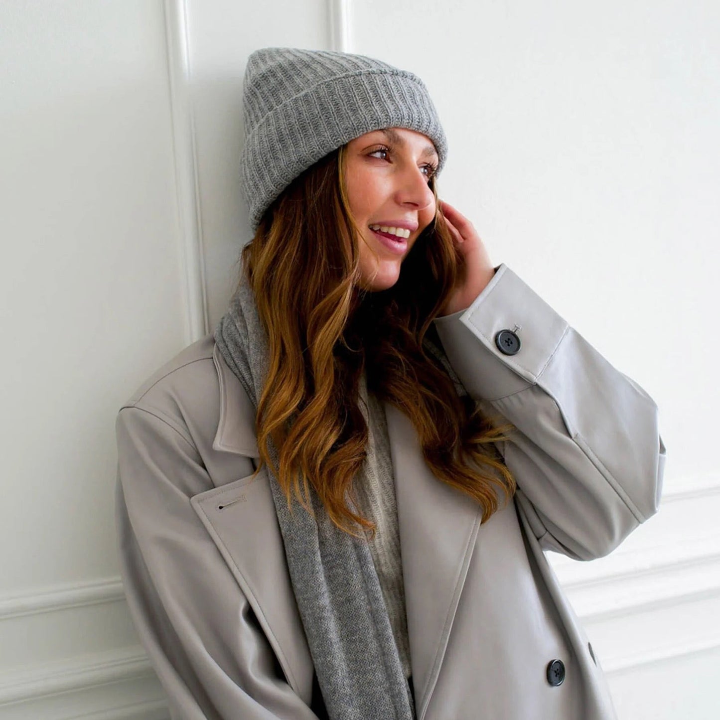 Knitted Hat - Silver