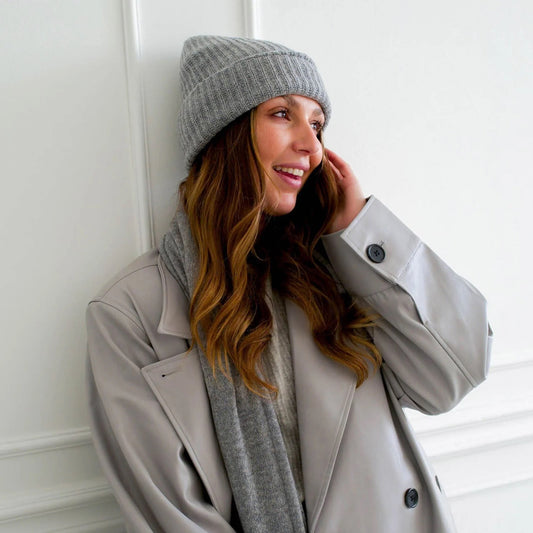 Knitted Hat - Silver