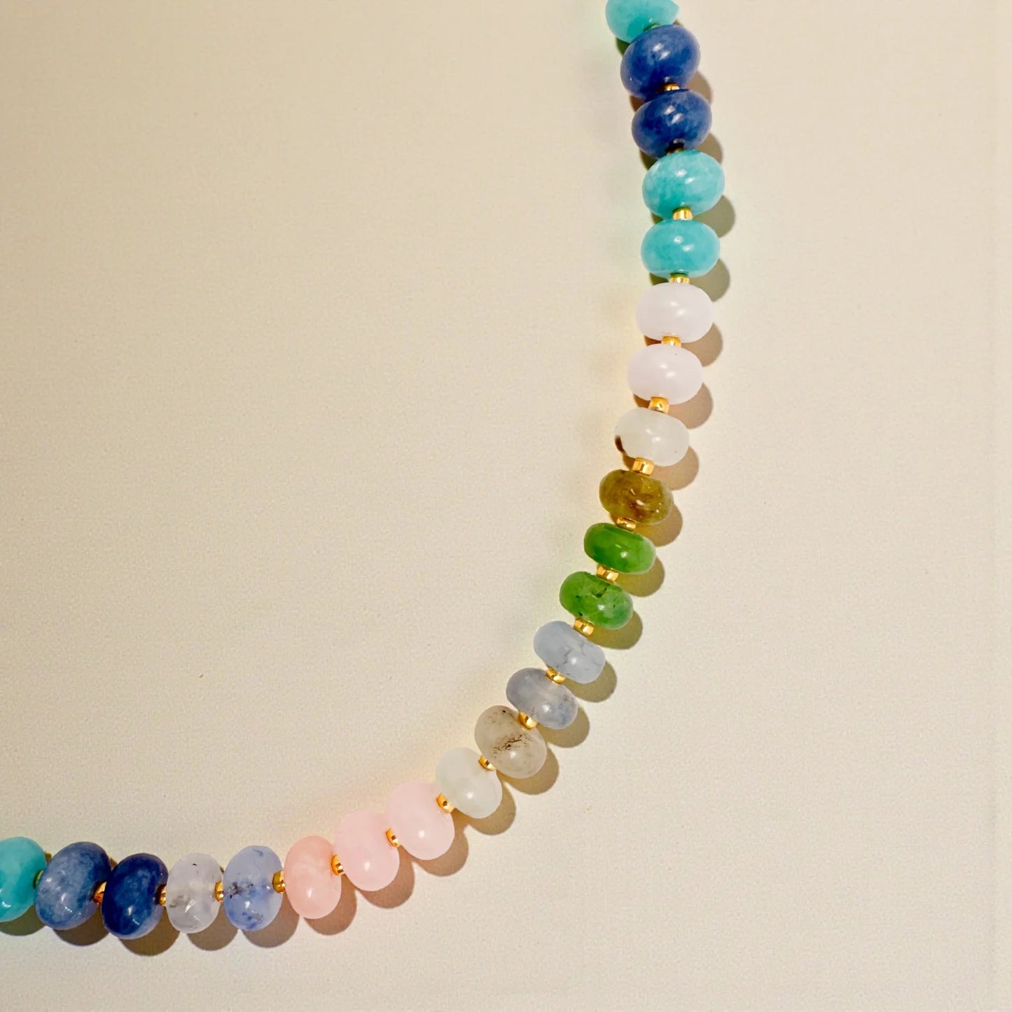 Bold Gemstone Beaded Necklace - Colour Pop