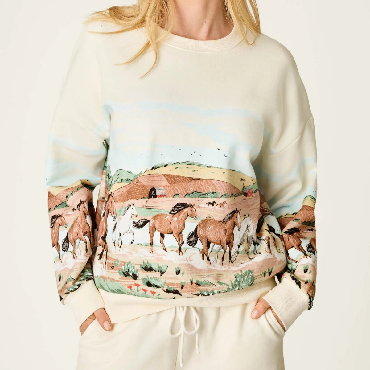 Western Ways Untamed Spirit Frankie Sweatshirt - Nude