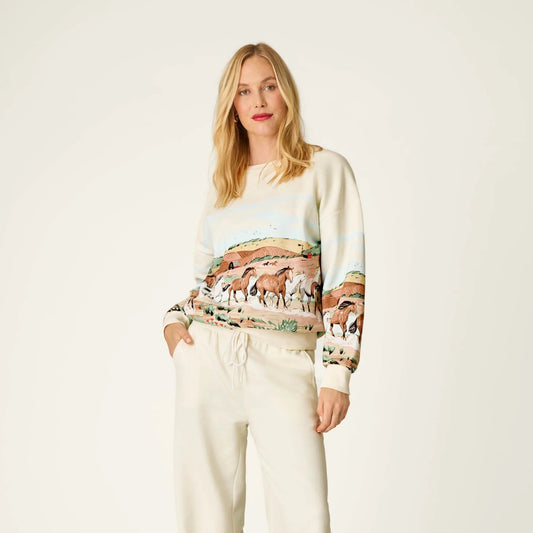 Western Ways Untamed Spirit Frankie Sweatshirt - Nude