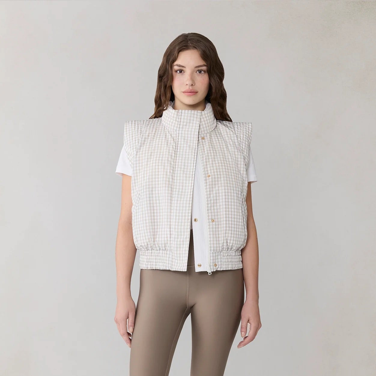 Brenna Reversible Vest - Light Oak
