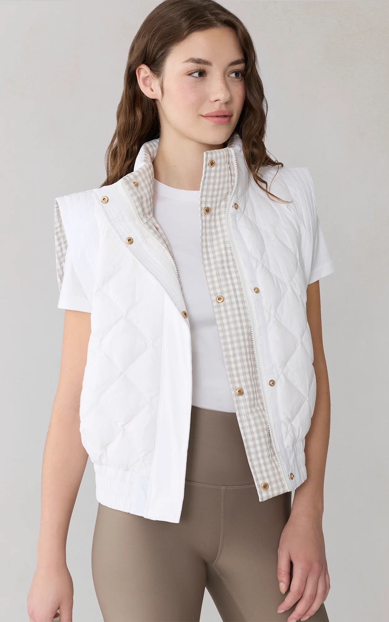 Brenna Reversible Vest - Light Oak