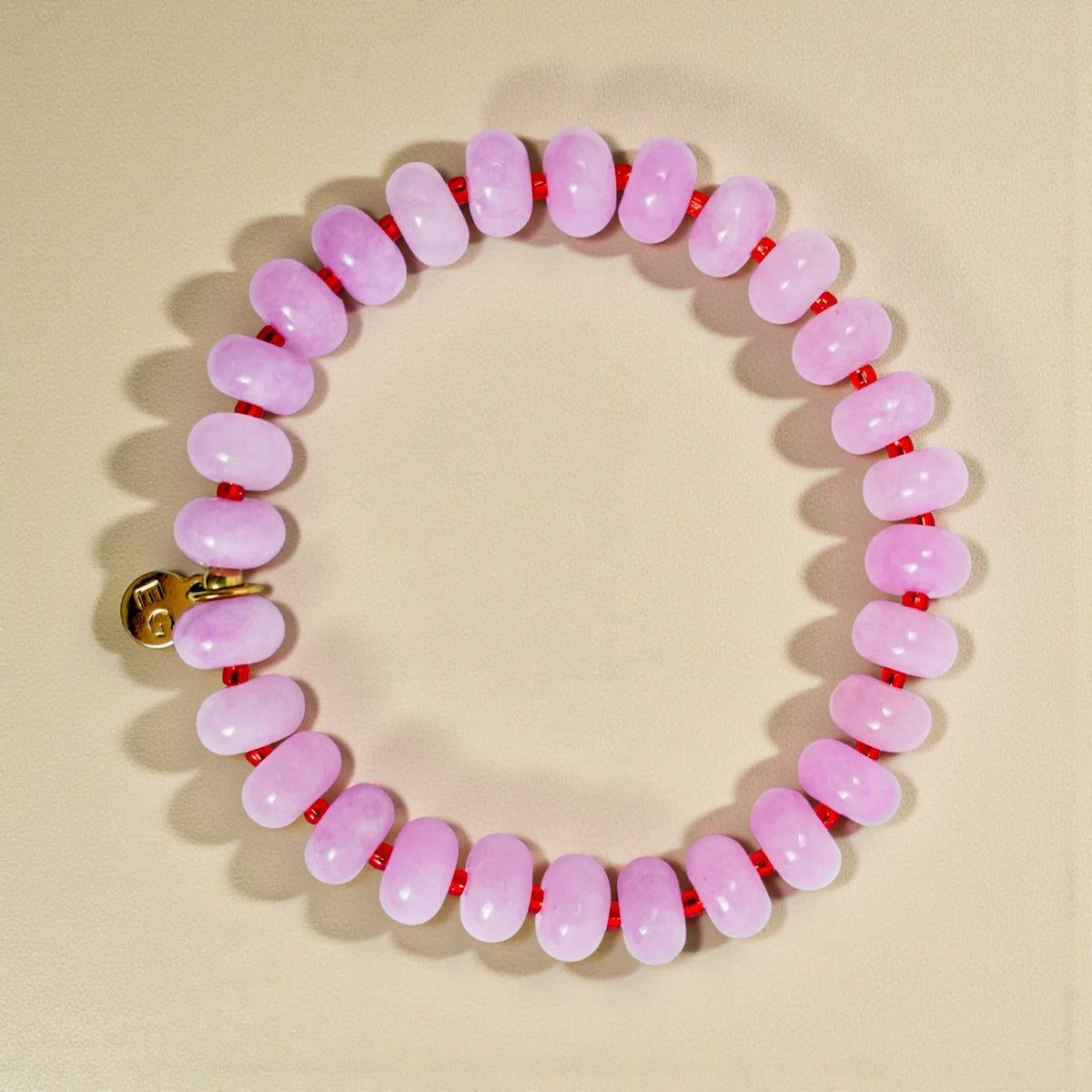 Rondelle Gemstone Bracelet - Rose Quartz
