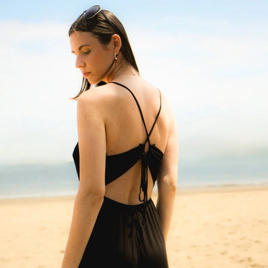 Icon Tie Back Jumpsuit - Black