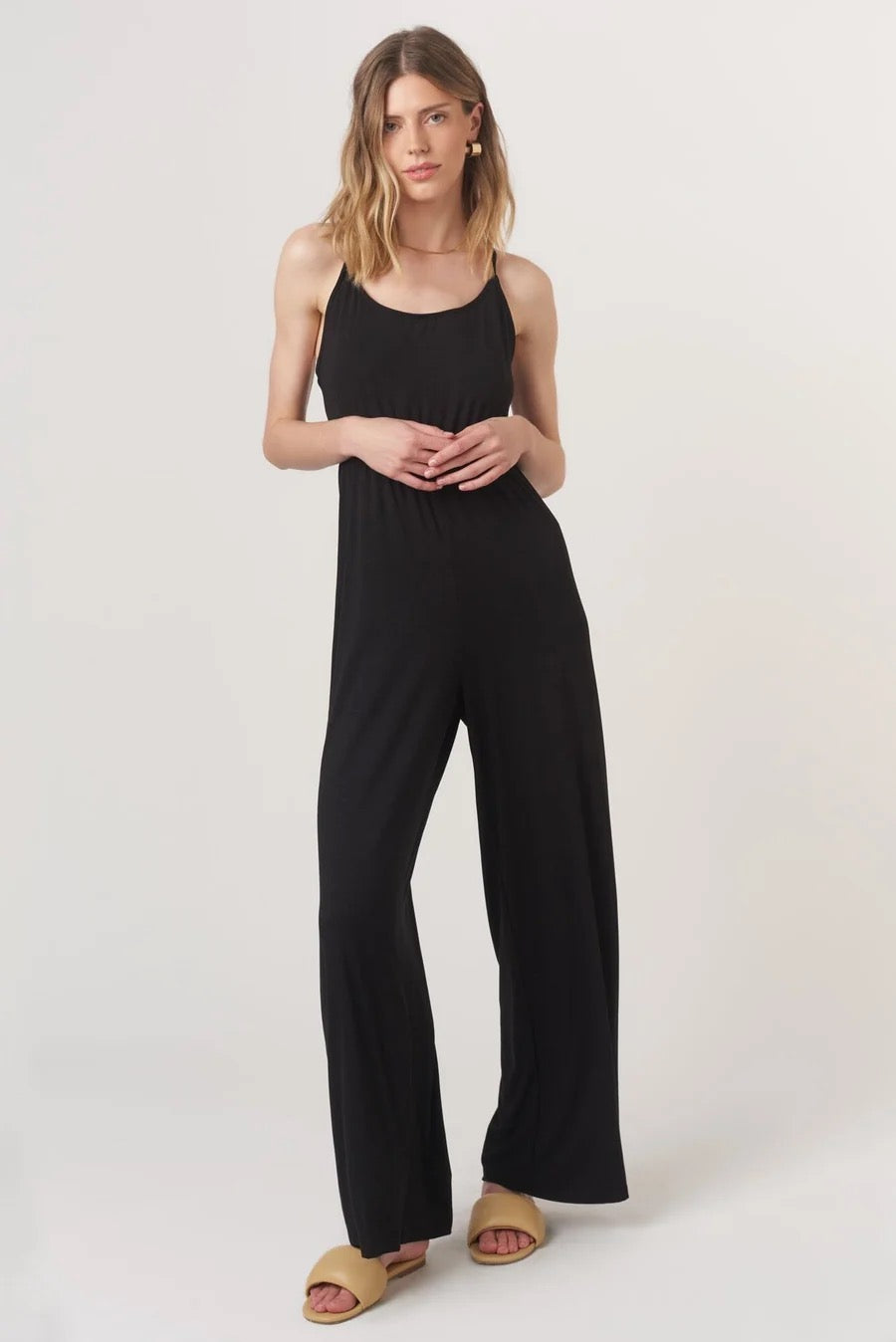 Icon Tie Back Jumpsuit - Black