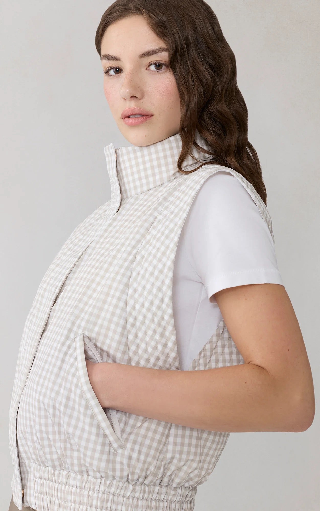 Brenna Reversible Vest - Light Oak