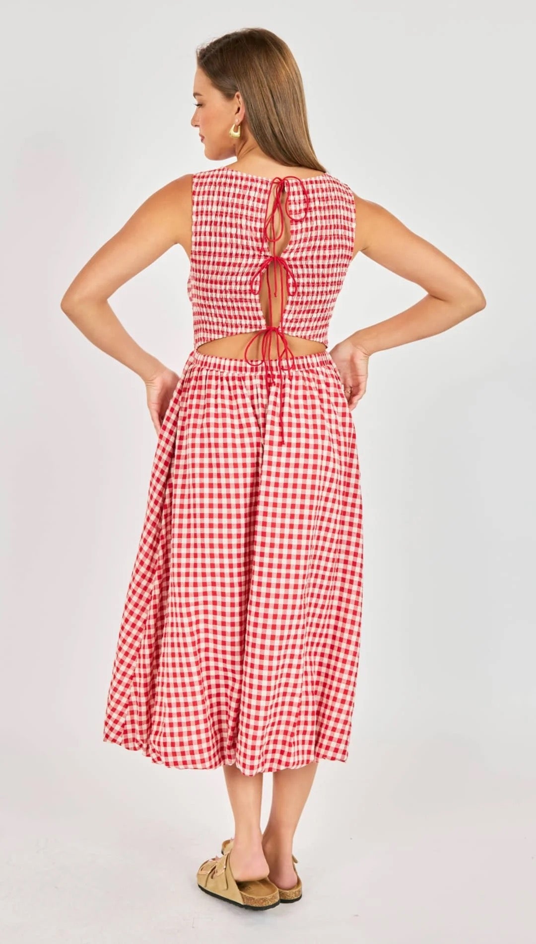 Apple Butter Midi Dress - Red