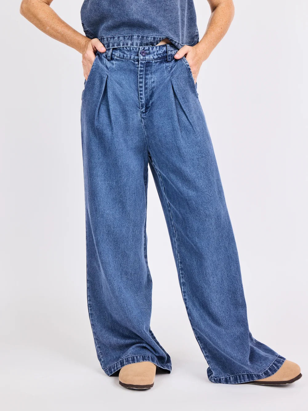 It's Pouring Pants - Dark Chambray