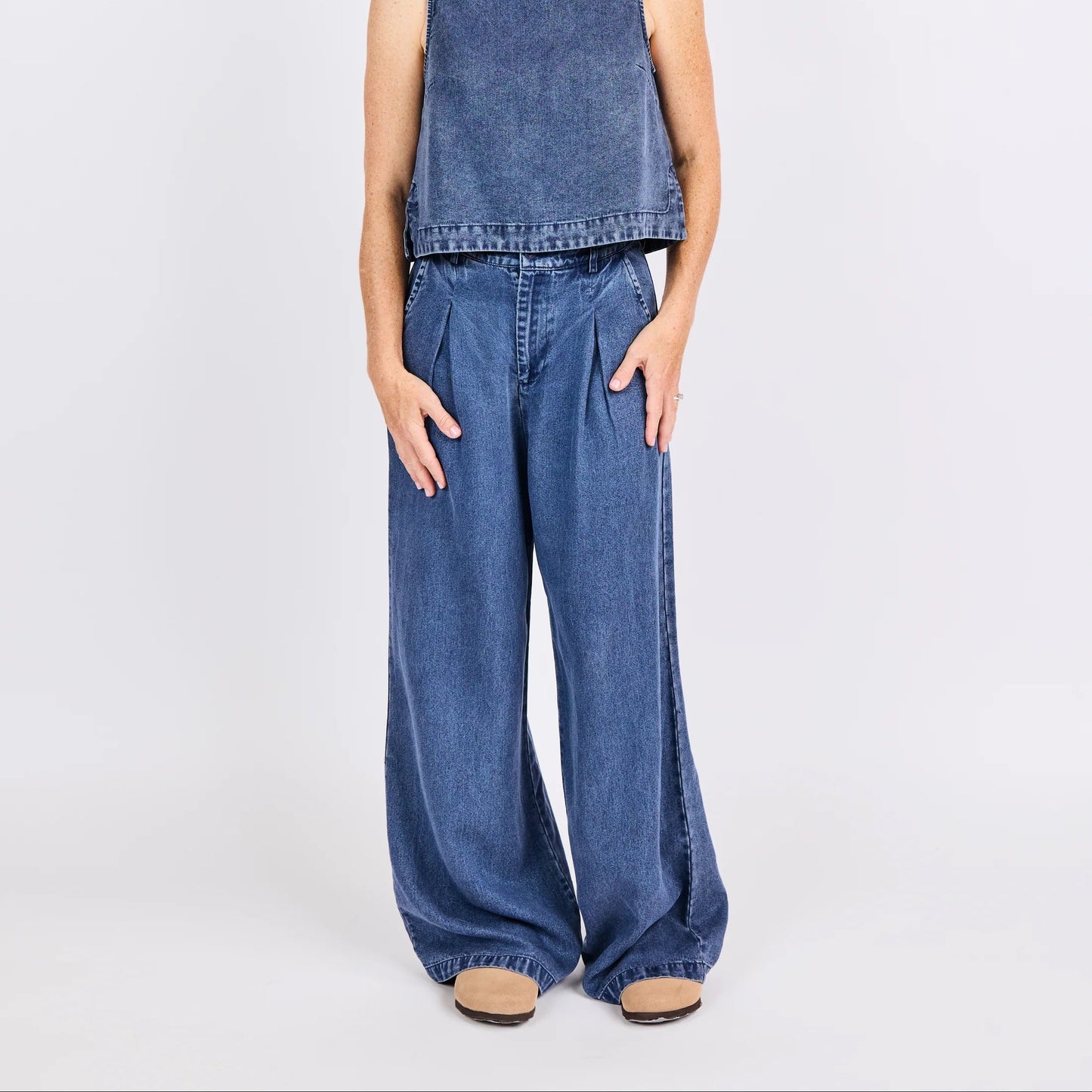 It's Pouring Pants - Dark Chambray