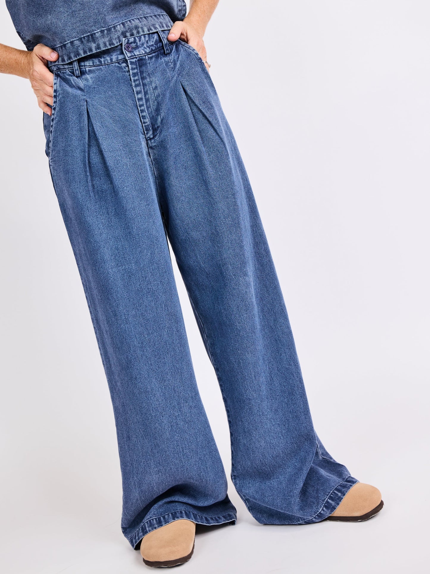 It's Pouring Pants - Dark Chambray