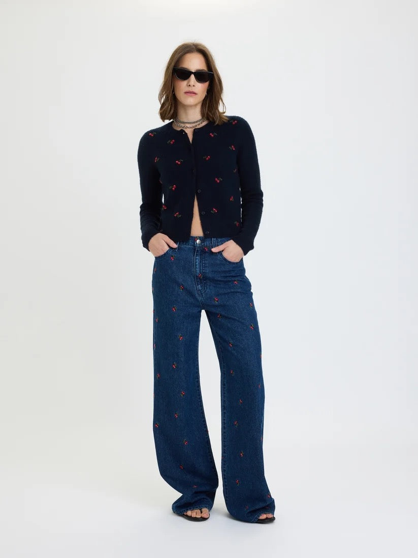 Muse Fitted Cardigan - Cherry