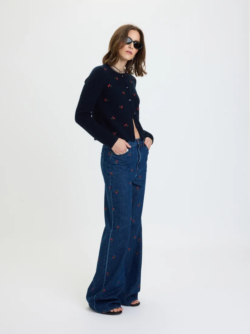 Muse Fitted Cardigan - Cherry