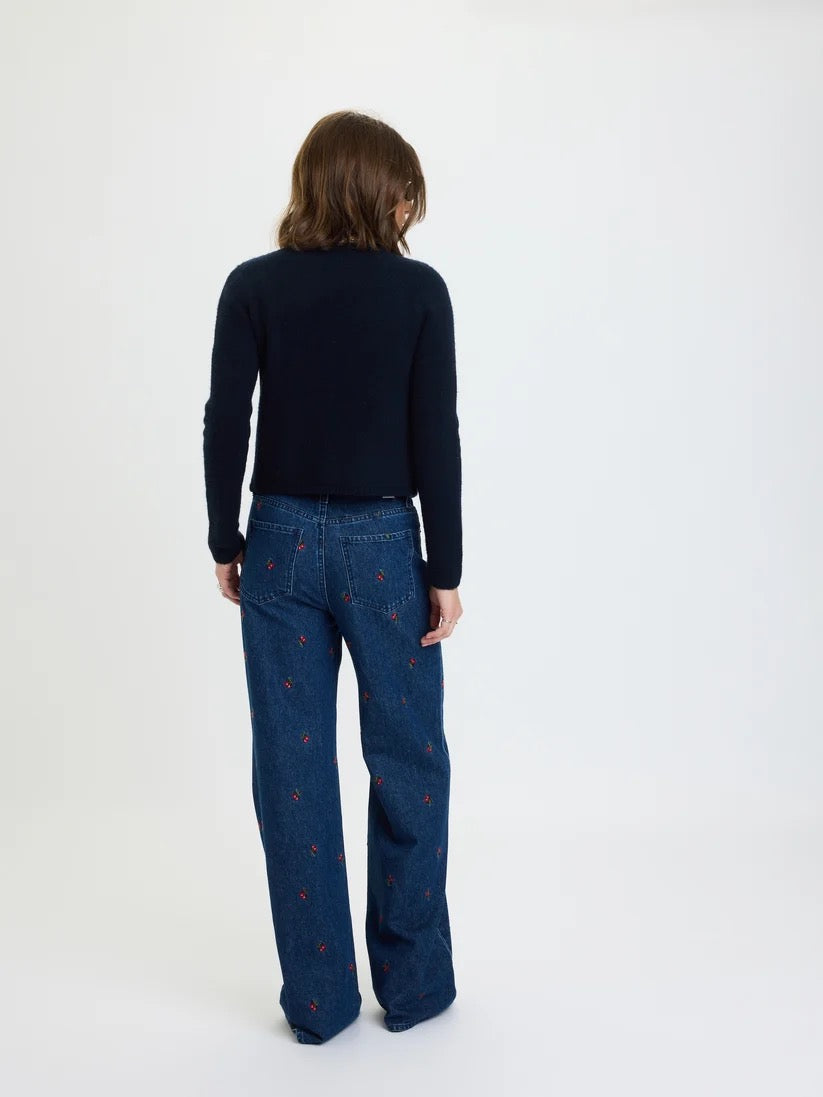 Muse Fitted Cardigan - Cherry