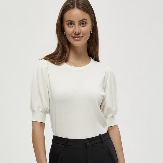 Liva Knit Tee - White
