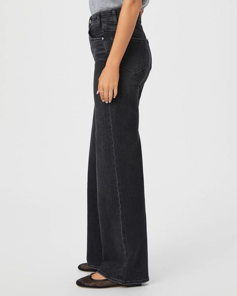 Sasha 32" Wide Leg Jean - Viper Black Distressed