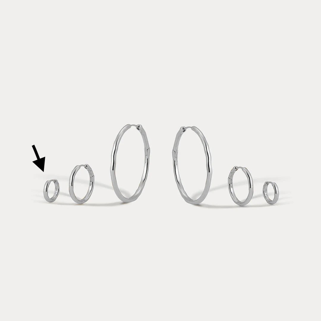 Granada Small Hoops - Silver