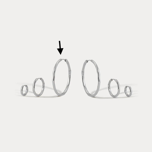 Granada Large Hoops - Silver