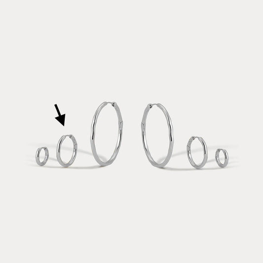 Granada Medium Hoops - Silver