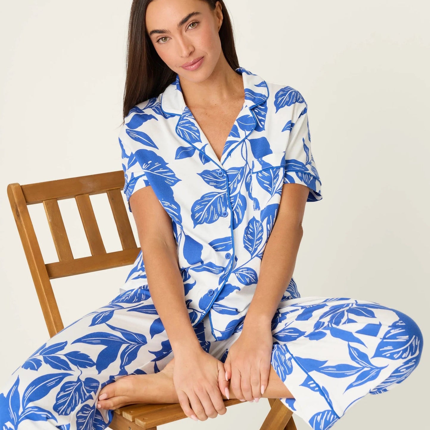 Whimsy Garden PJ Set - Cobalt