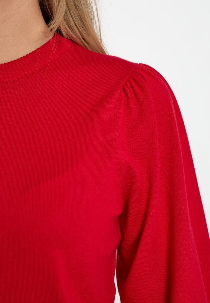 Liva Long Sleeve Pullover - Haute Red