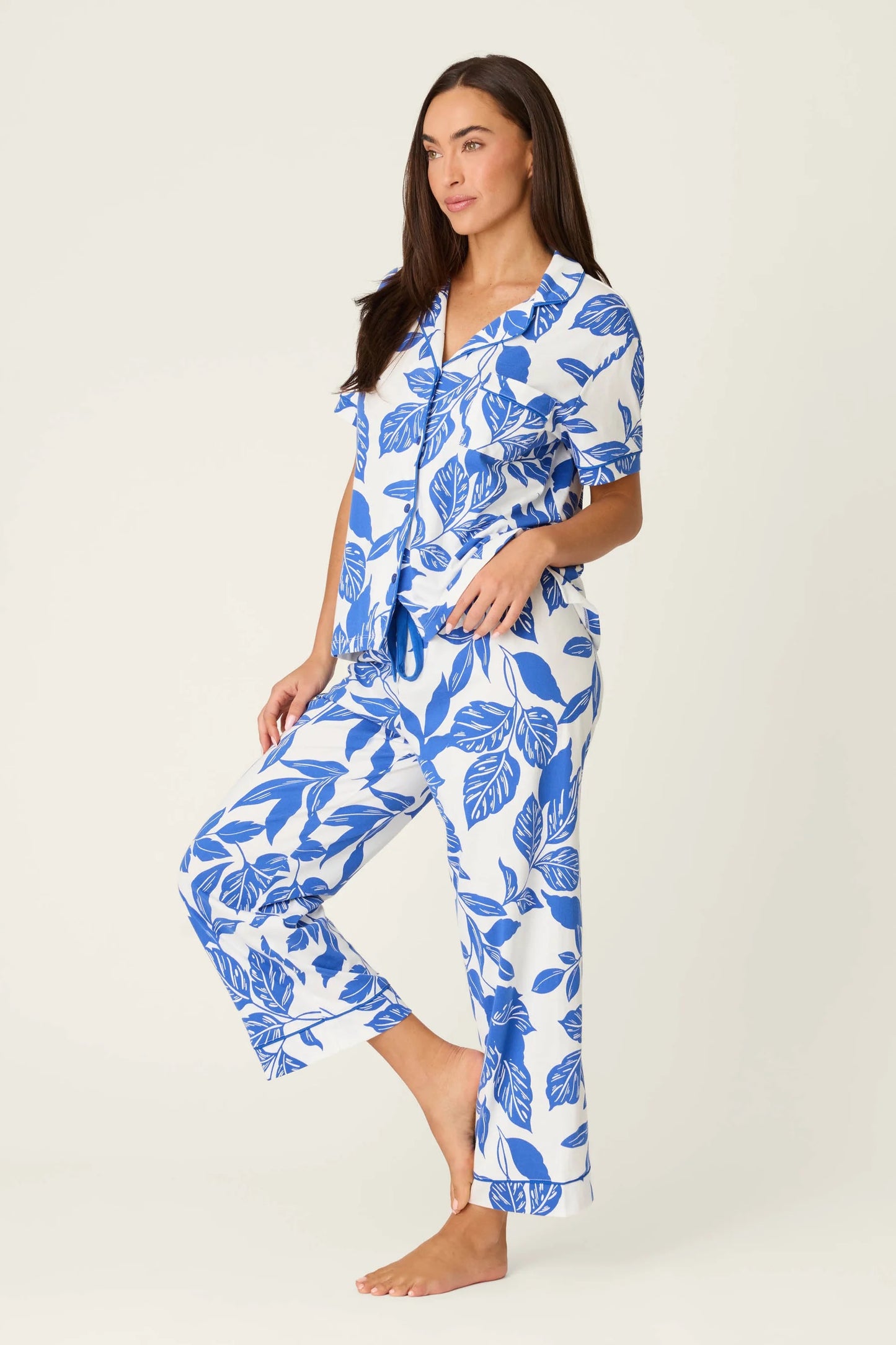 Whimsy Garden PJ Set - Cobalt