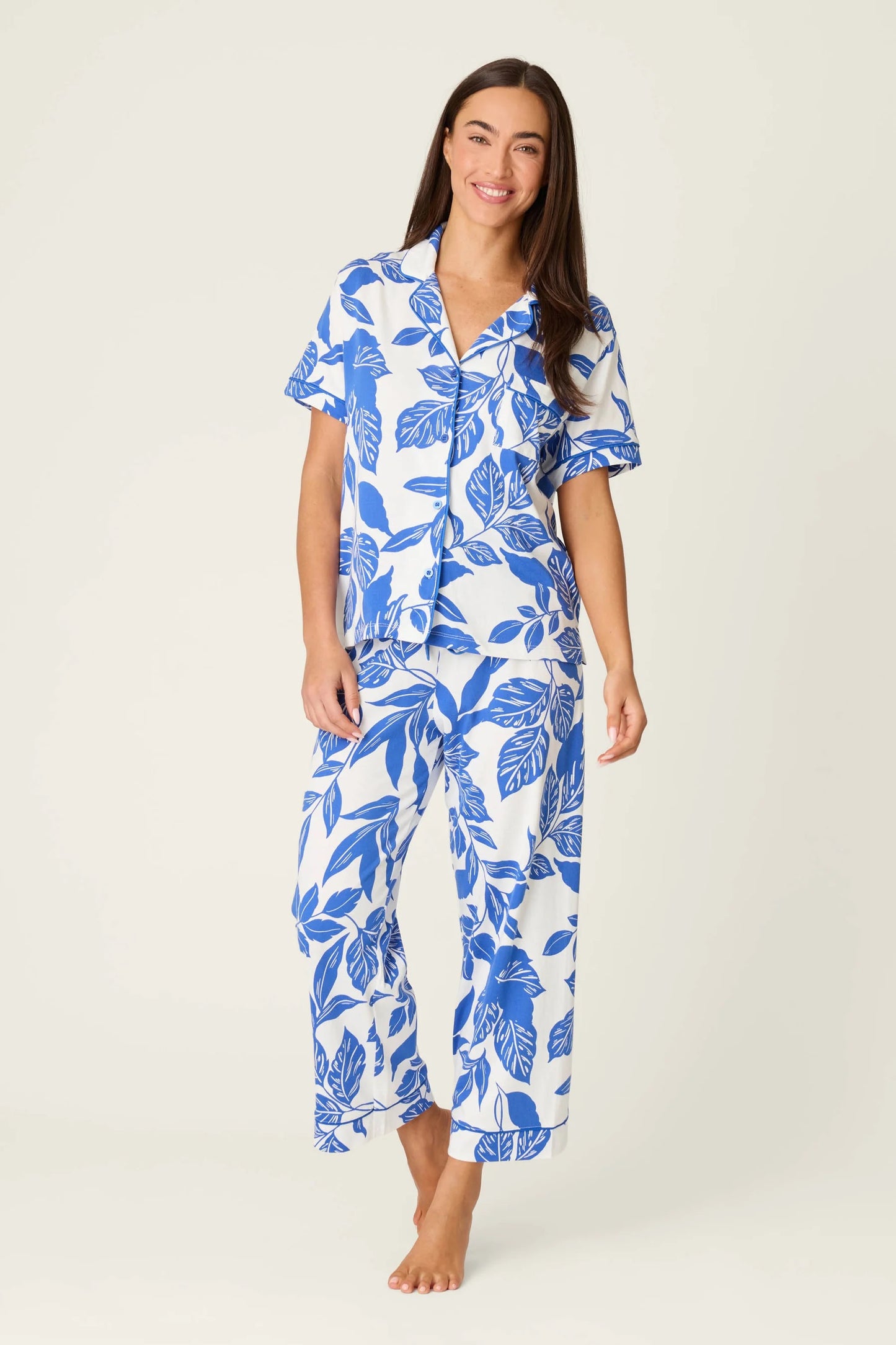 Whimsy Garden PJ Set - Cobalt