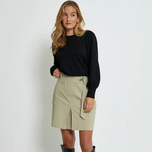 Liva Long Sleeve Pullover - Black