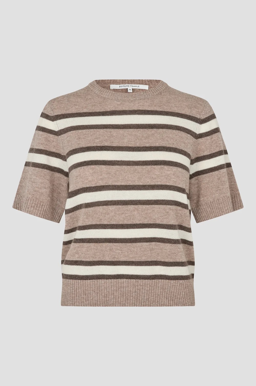 Vilna Knit Stipe Top - Beige