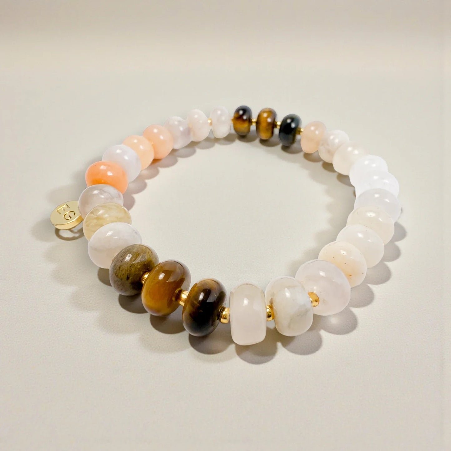 Rondelle Gemstone Bracelet - Tigers Eye