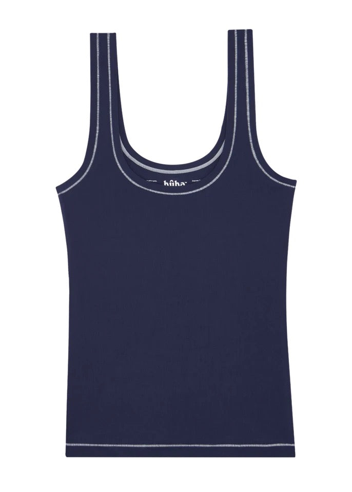 Sporty Classic Tank - Navy/White