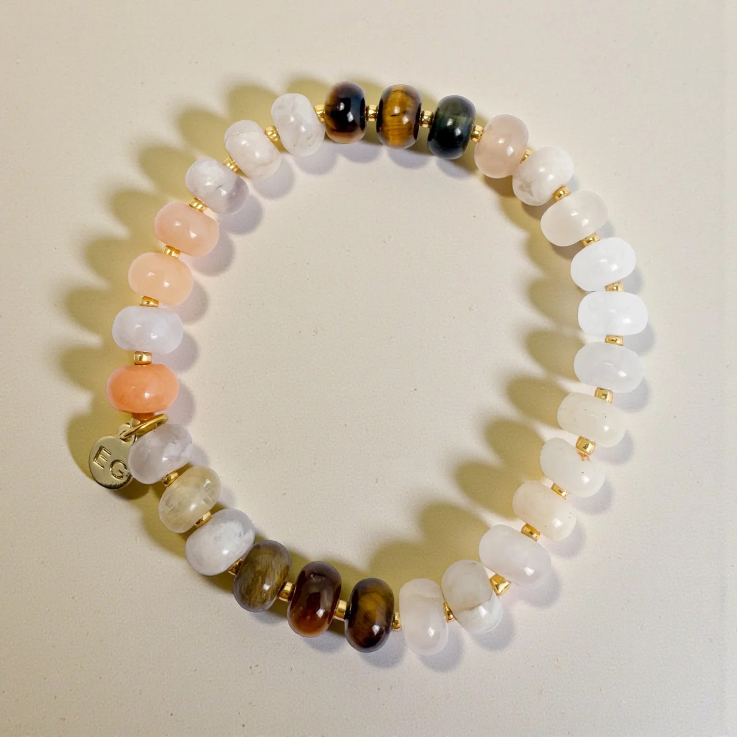 Rondelle Gemstone Bracelet - Tigers Eye