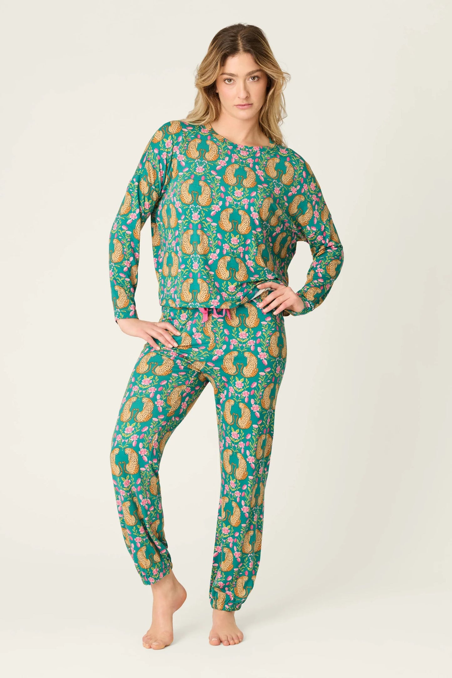 Cheetah Bonita Long Sleeve - Teal