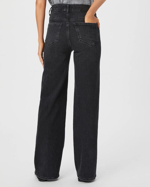 Sasha 32" Wide Leg Jean - Viper Black Distressed