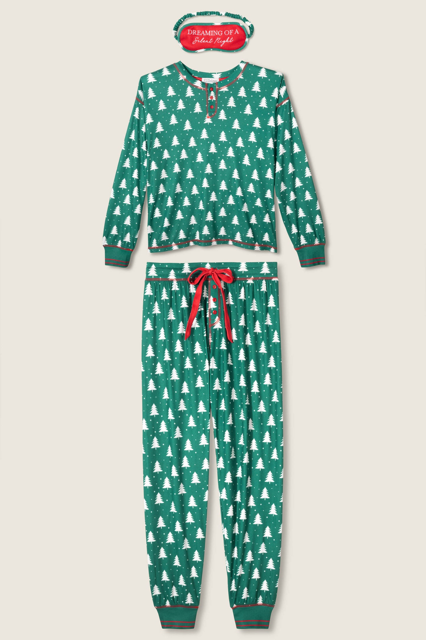 Pointelle Pj Set - Dark Forest Green
