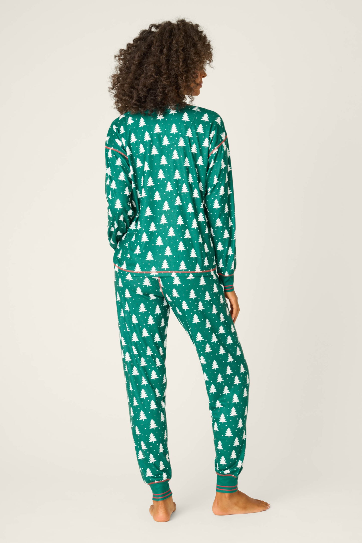 Pointelle Pj Set - Dark Forest Green