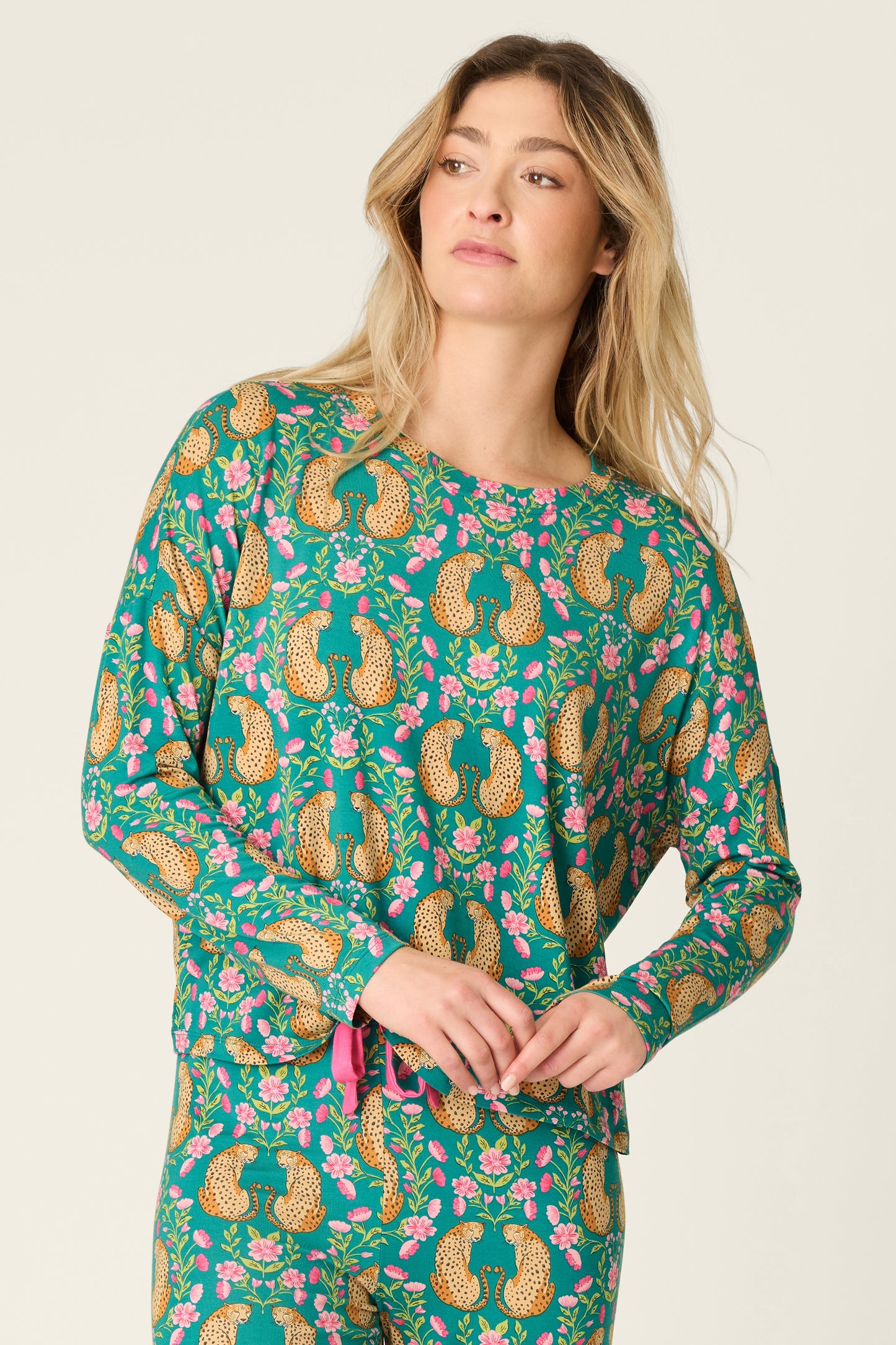 Cheetah Bonita Long Sleeve - Teal