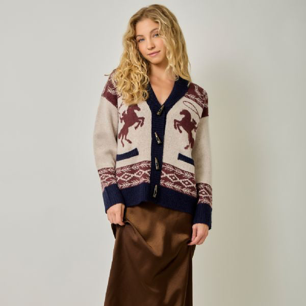 Western Cardigan - Navy